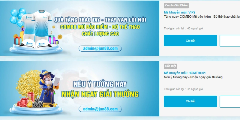 Khuyến mãi jun88 tặng tiền thật